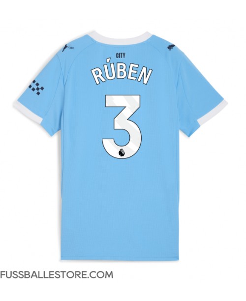 Günstige Manchester City Ruben Dias #3 Heimtrikot Damen 2025-26 Kurzarm Günstige Manchester City Ruben Dias #3 Heimtrikot Damen 2025-26 Kurzarm
